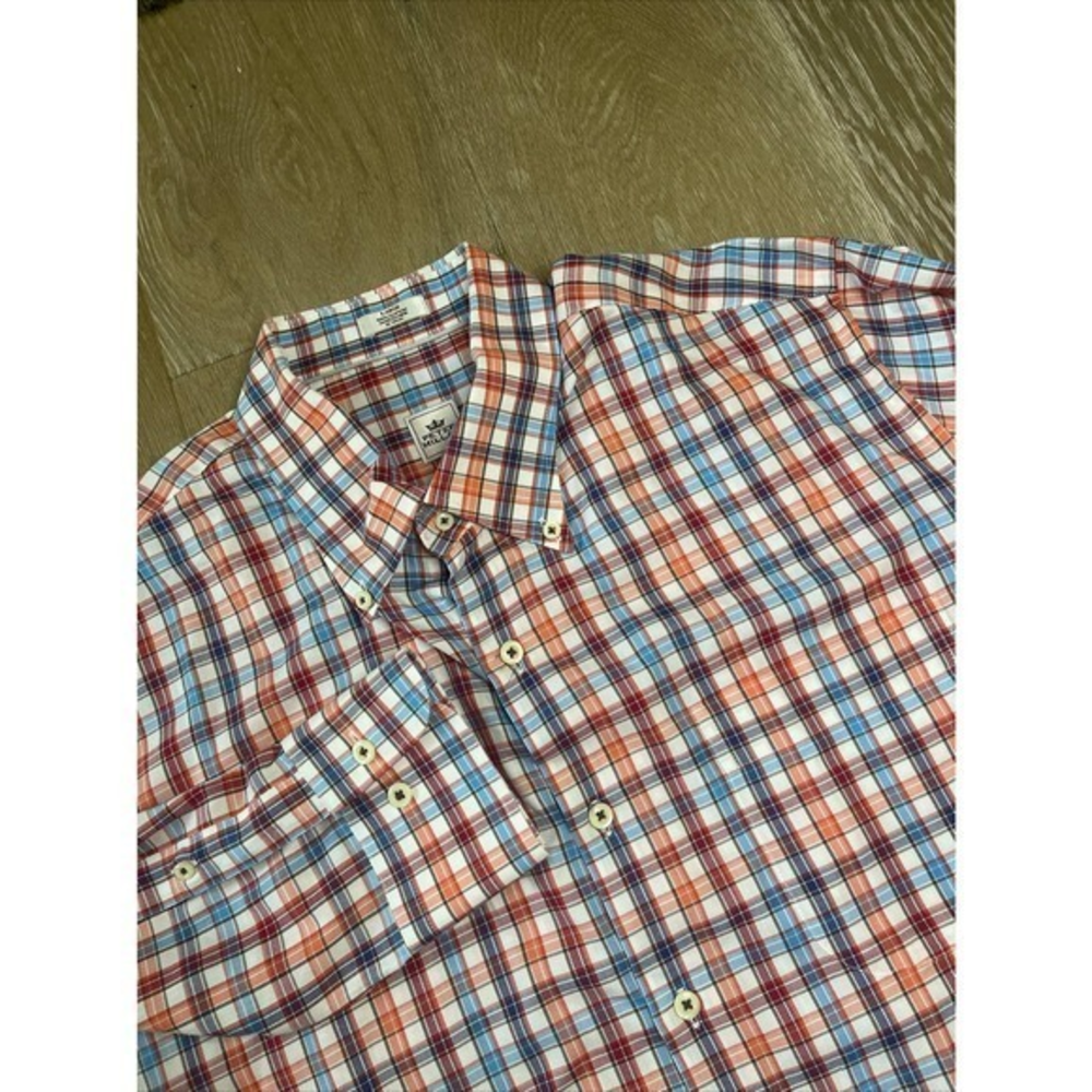 Peter Millar Men’s Large Multicolor Plaid Cotton Long Sleeve‎ Button Down Shirt
